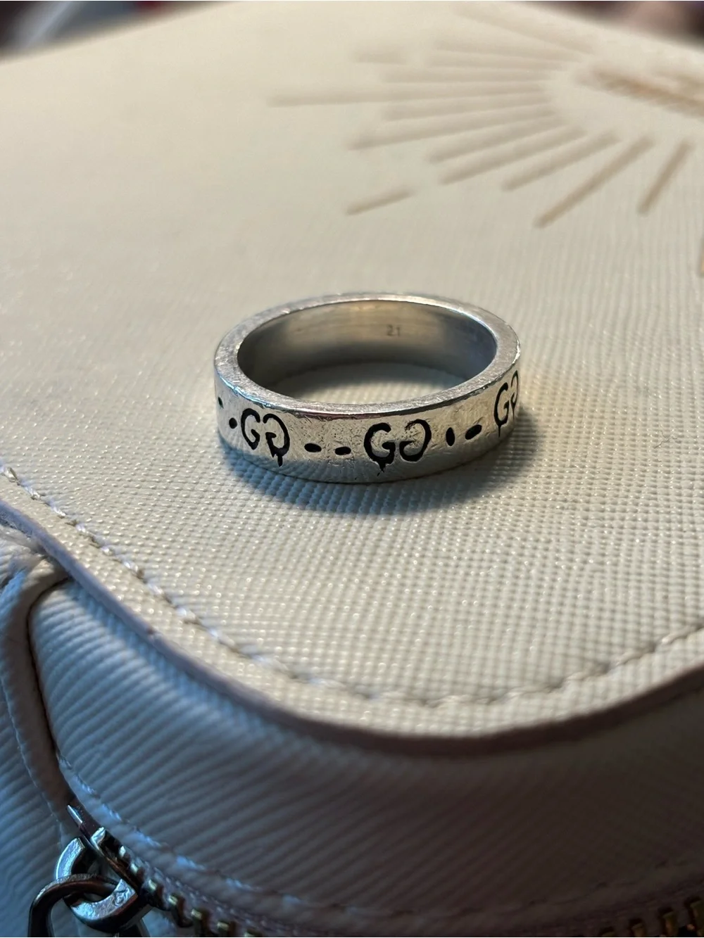Gucci Ghost Ring Size 9 Sterling Silver